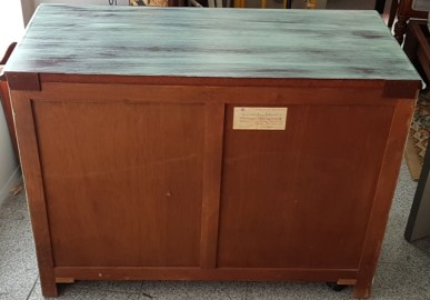 COMODA MADERA AZUL VERDOSA (4)